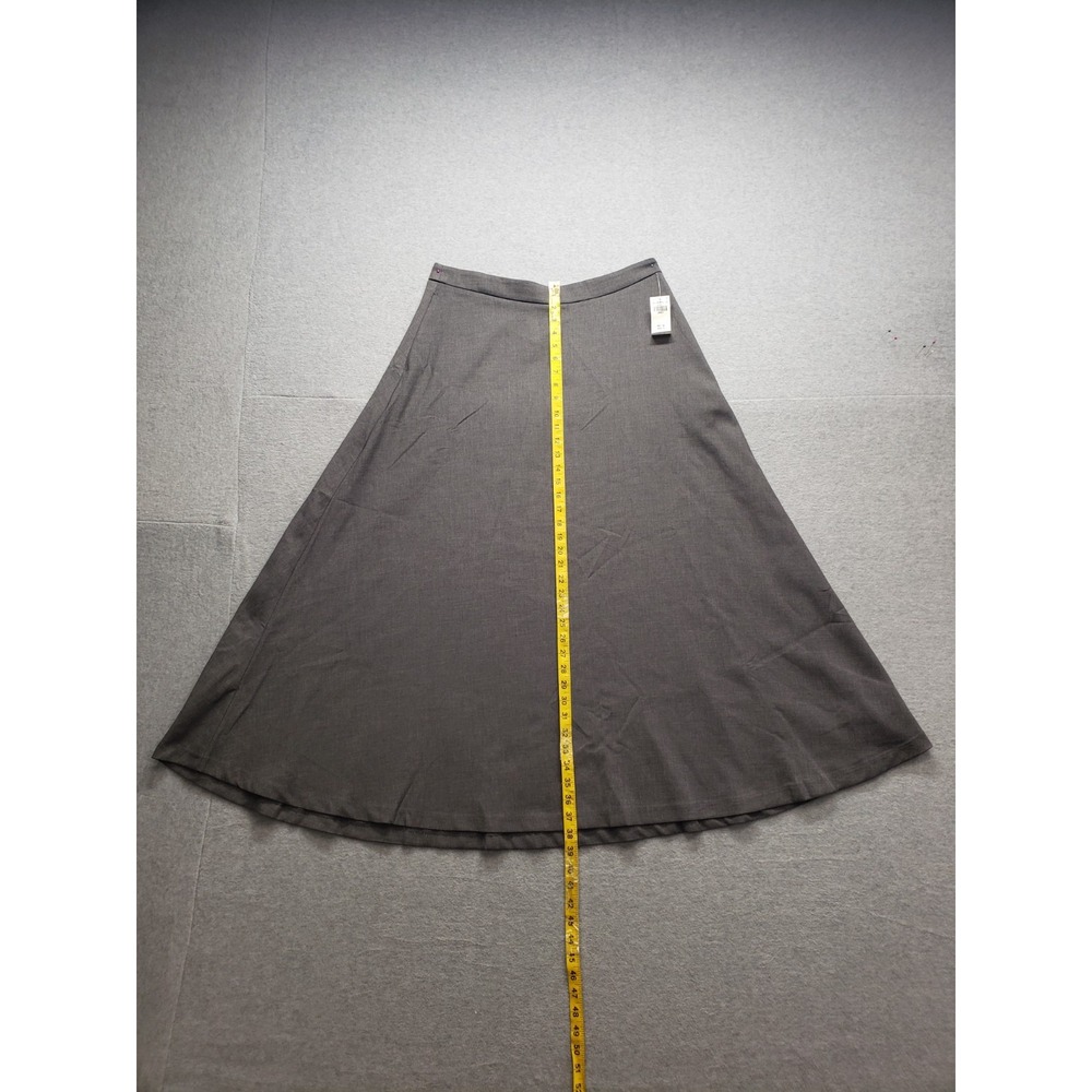 Abercrombie & Fitch Women Flare Skirt LT Gray High Waist Pull On Summer Casual - Picture 7 of 16